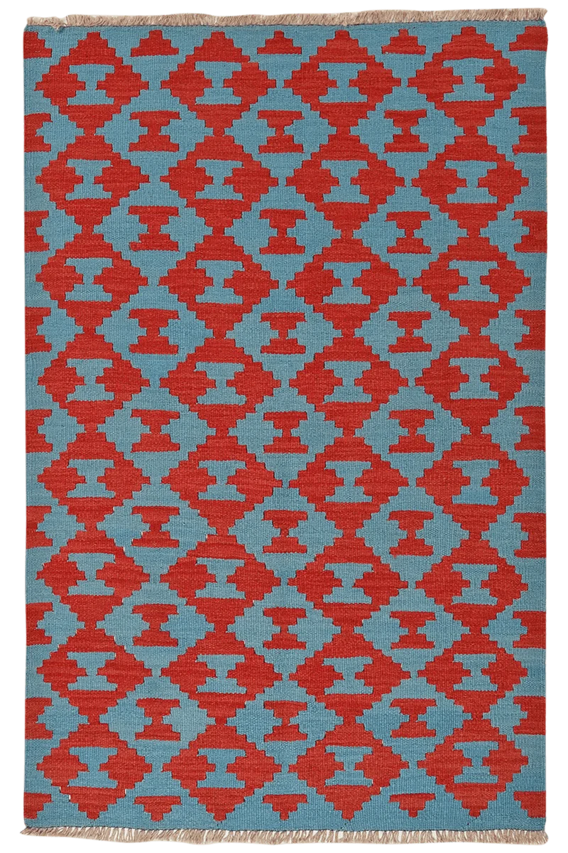 Kelim Gashgai · Handgewebt – Blau, 178x117 cm