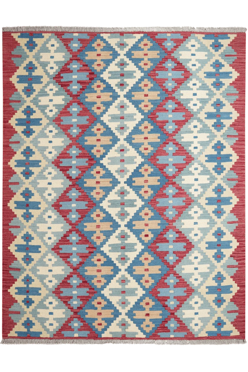 Kelim Gashgai · Handgewebt – Blau, 197x156 cm