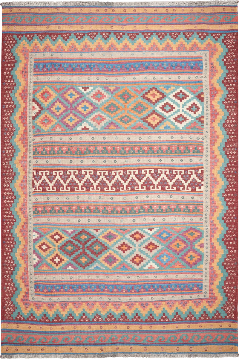 Sumak Sirdjan · Handgewebt – Bunt, 238x159 cm