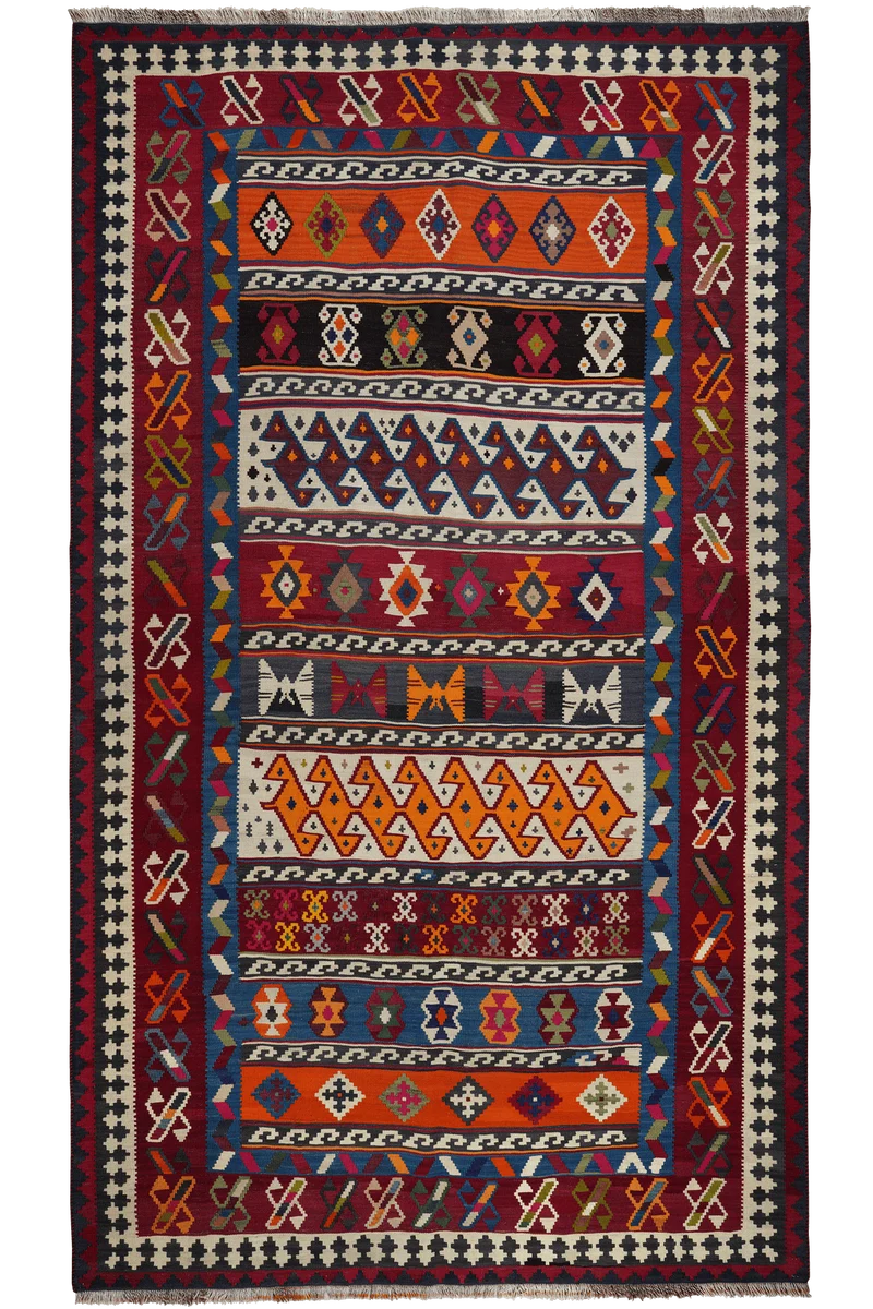 Kelim Gashgai Old · Handgewebt – Bunt, 280x161 cm