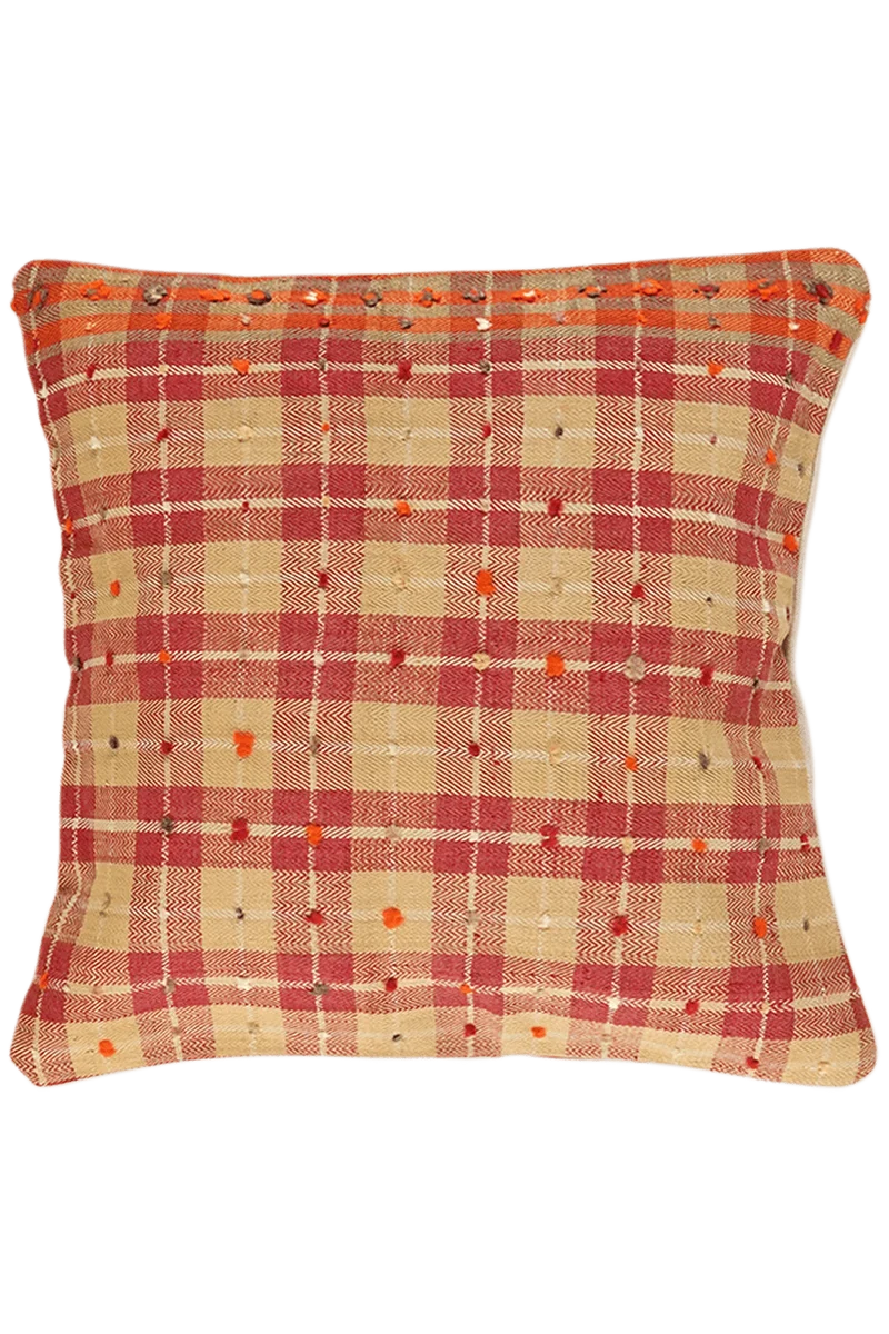 Kelim Kissen · Handgefertigt – Bunt, 65x65 cm