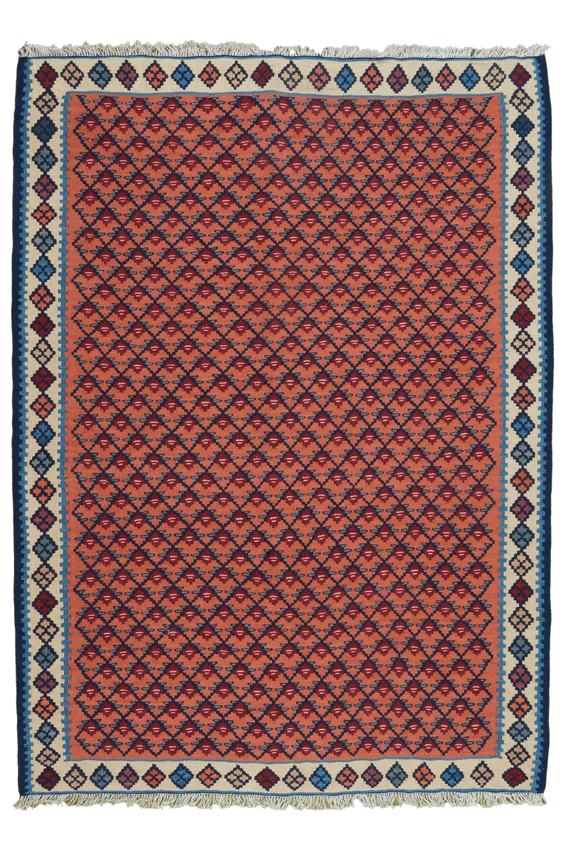 Kelim Senneh · Handgewebt – Rosa, 147x107 cm