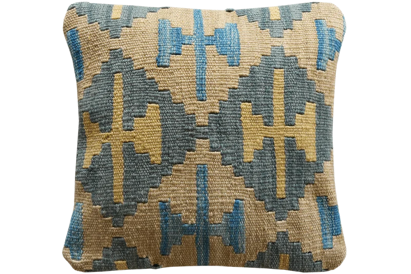 Kelim Kissen · Handgefertigt – Bunt, 40x40 cm
