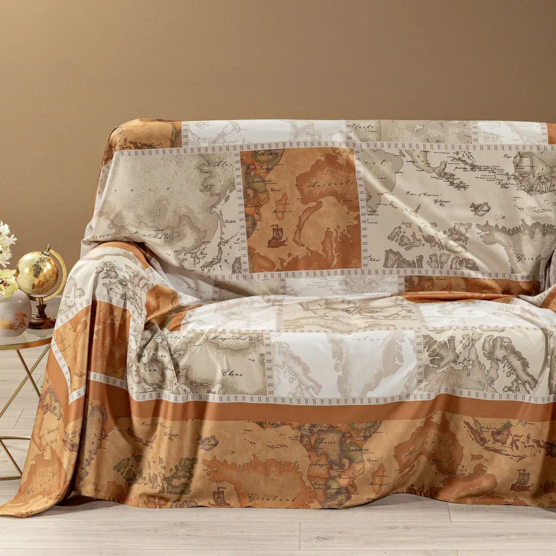 Telo arredo Copridivano Grandecor geo patch in Raso di cotone