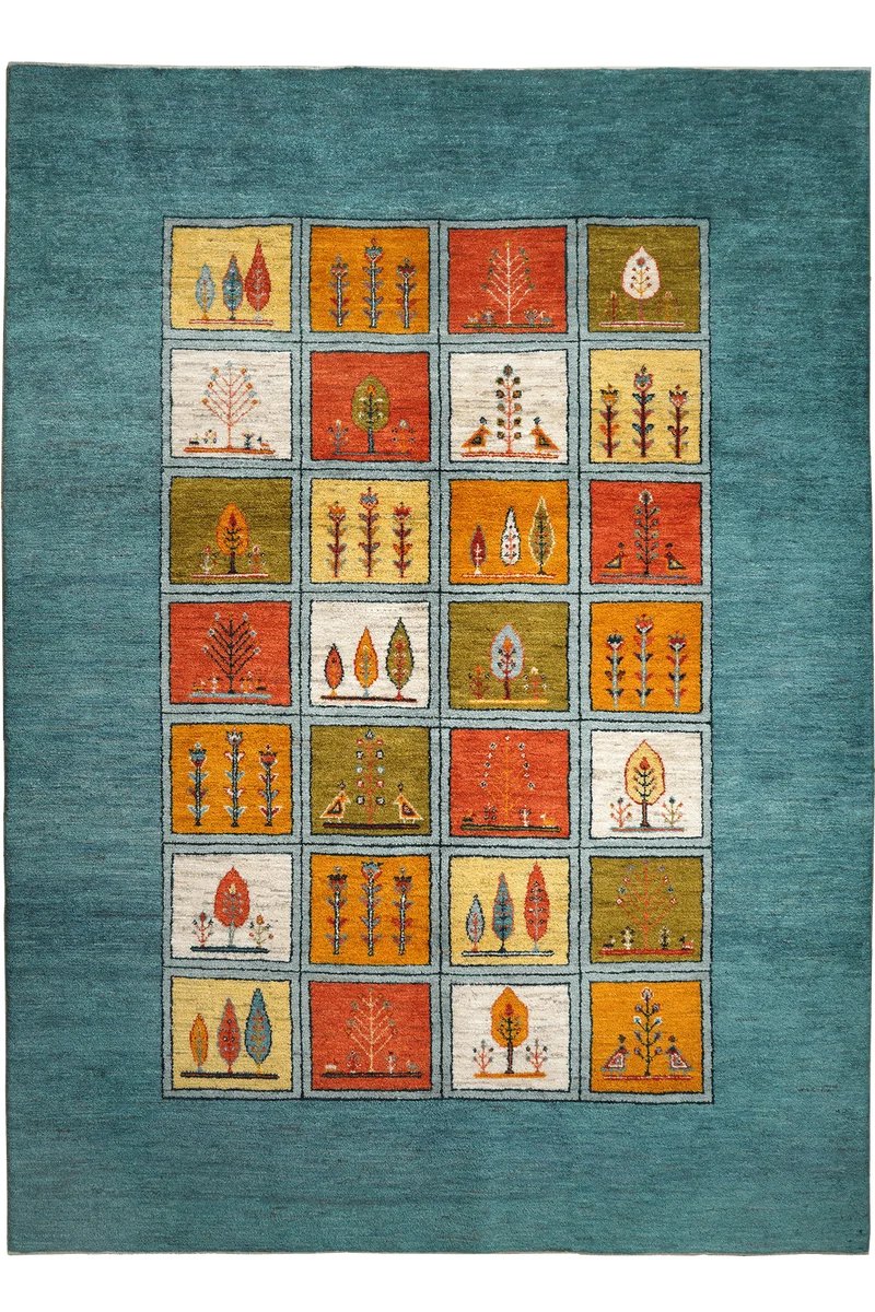 Rizbaf · Handgeknüpft – Blau, 298x209 cm