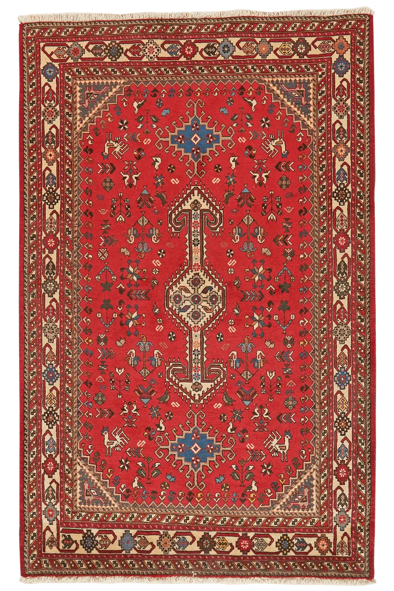 Nasrabad · Handgeknüpft – Rot, 162x103 cm