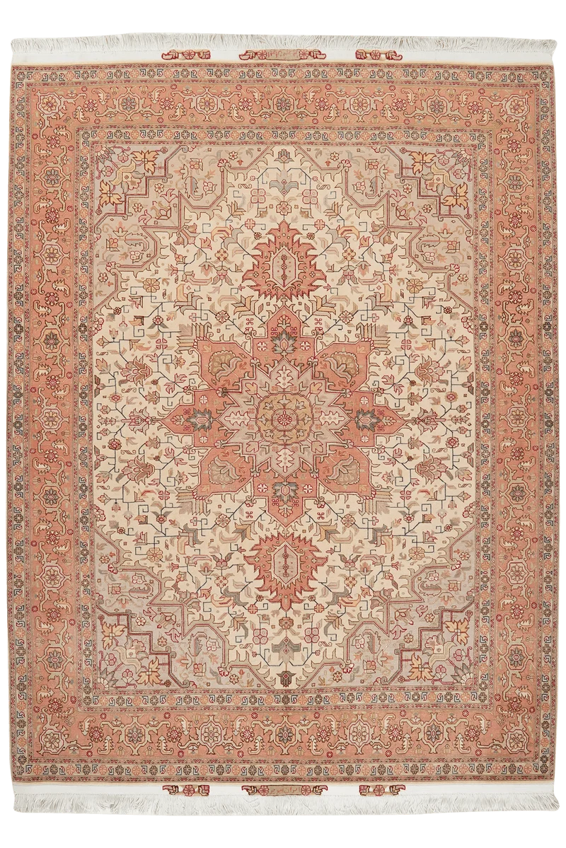 Tabriz 50 Raj · Handgeknüpft – Orange, 203x153 cm