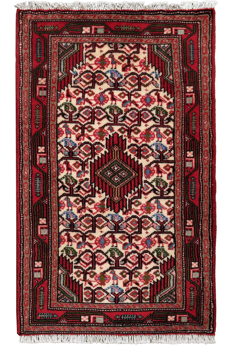 Assadabad · Handgeknüpft – Beige, 96x60 cm