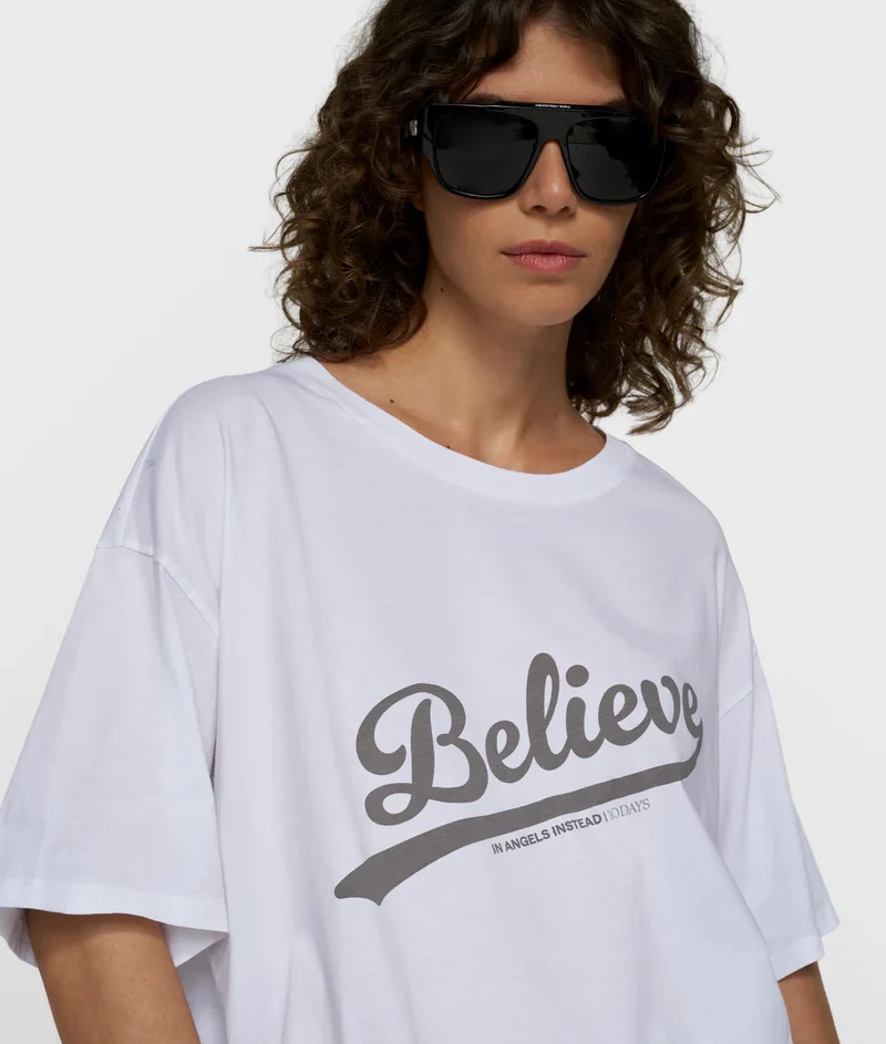 10DAYS AMSTERDAM Believe Tee - White