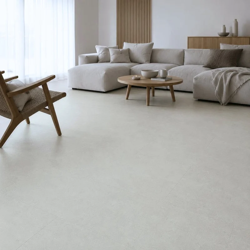 Klick Vinyl GreenLine XL Travertin Fliese mit Trittschall