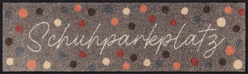 Läufer klein 30x100 Schuhparkplatz Dots beige