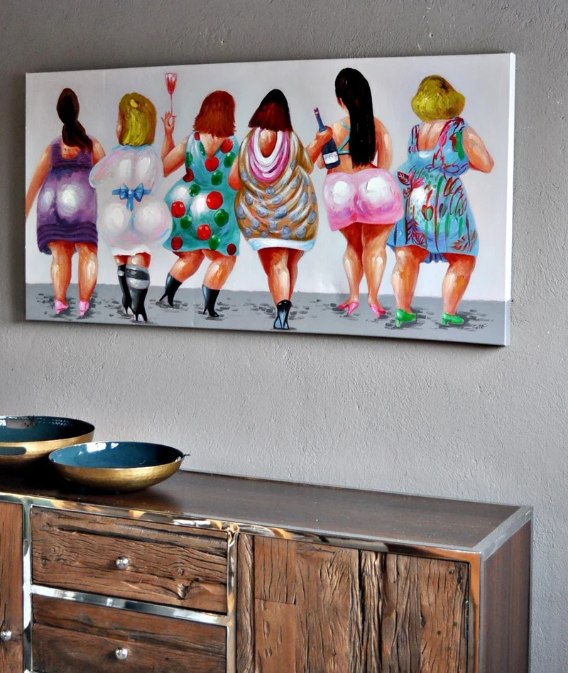Leinwandbild "Party-Girls" 140 x 70 cm