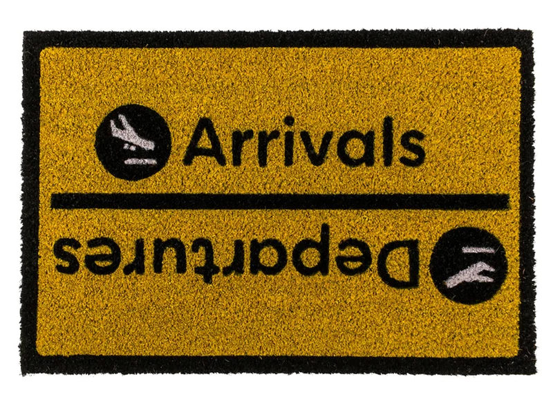 Arrivals / Departures Fußmatte Kokos