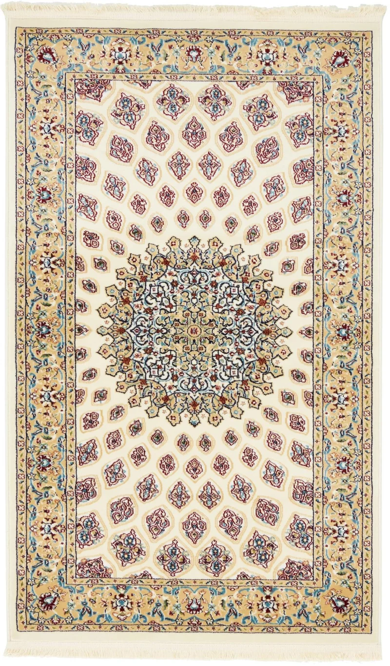 Teppich "Almas" Rechteckig Elfenbein 90x150 cm