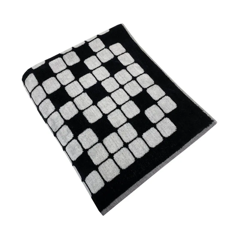 Telo Bagno in Cotone Chessboard Carrara Moderno