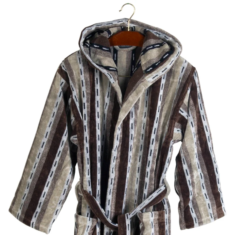 Accappatoio con Cappuccio street Moderno in Spugna 410 gr/mq