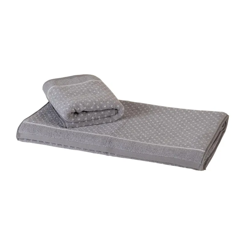 Asciugamano con Ospite pois Moderno in Cotone 550 gr/mq