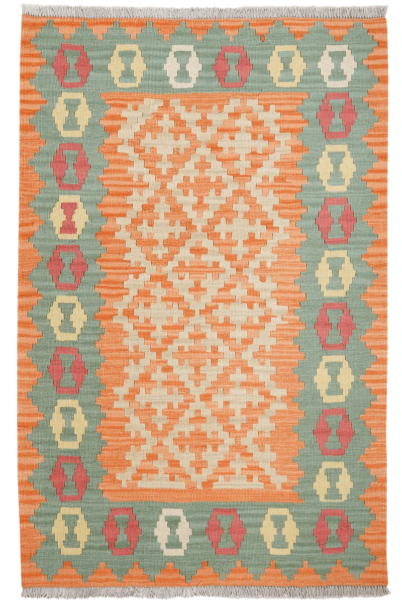 Kelim Gashgai · Handgewebt – Beige, 162x105 cm