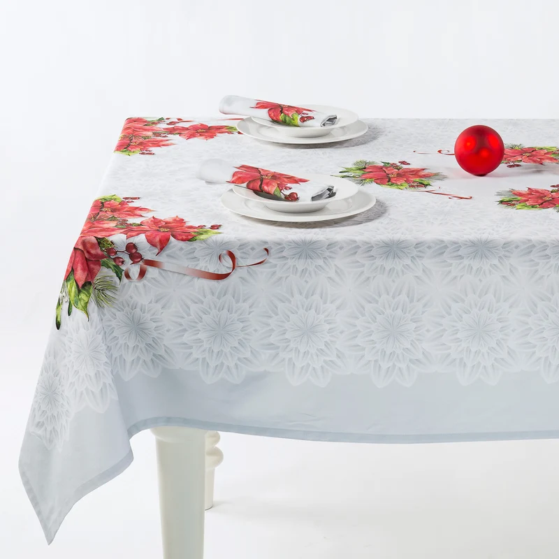 Tovaglia da cucina in Cotone Stella di Natale Caleffi Floreale