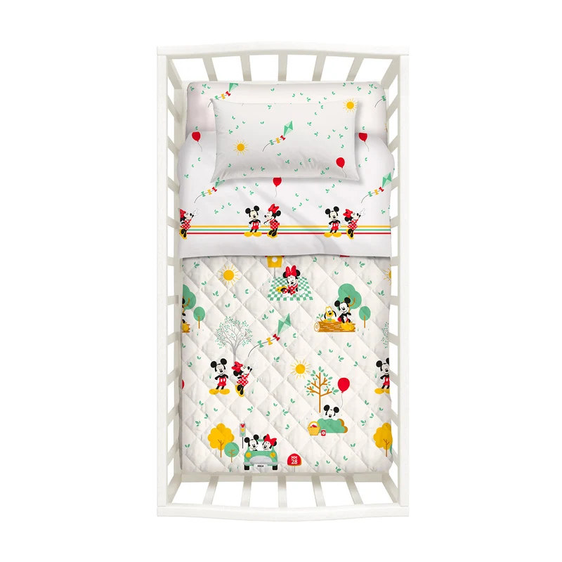 Copriletto Trapuntato in Cotone Minnie&Mickey Disney Ragazzo
