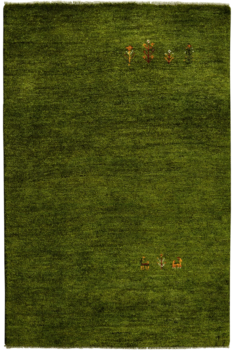 Gabbeh · Handgeknüpft – Grün, 150x99 cm