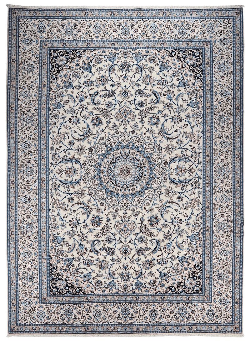 Nain 9La · Handgeknüpft – Beige, 350x252 cm