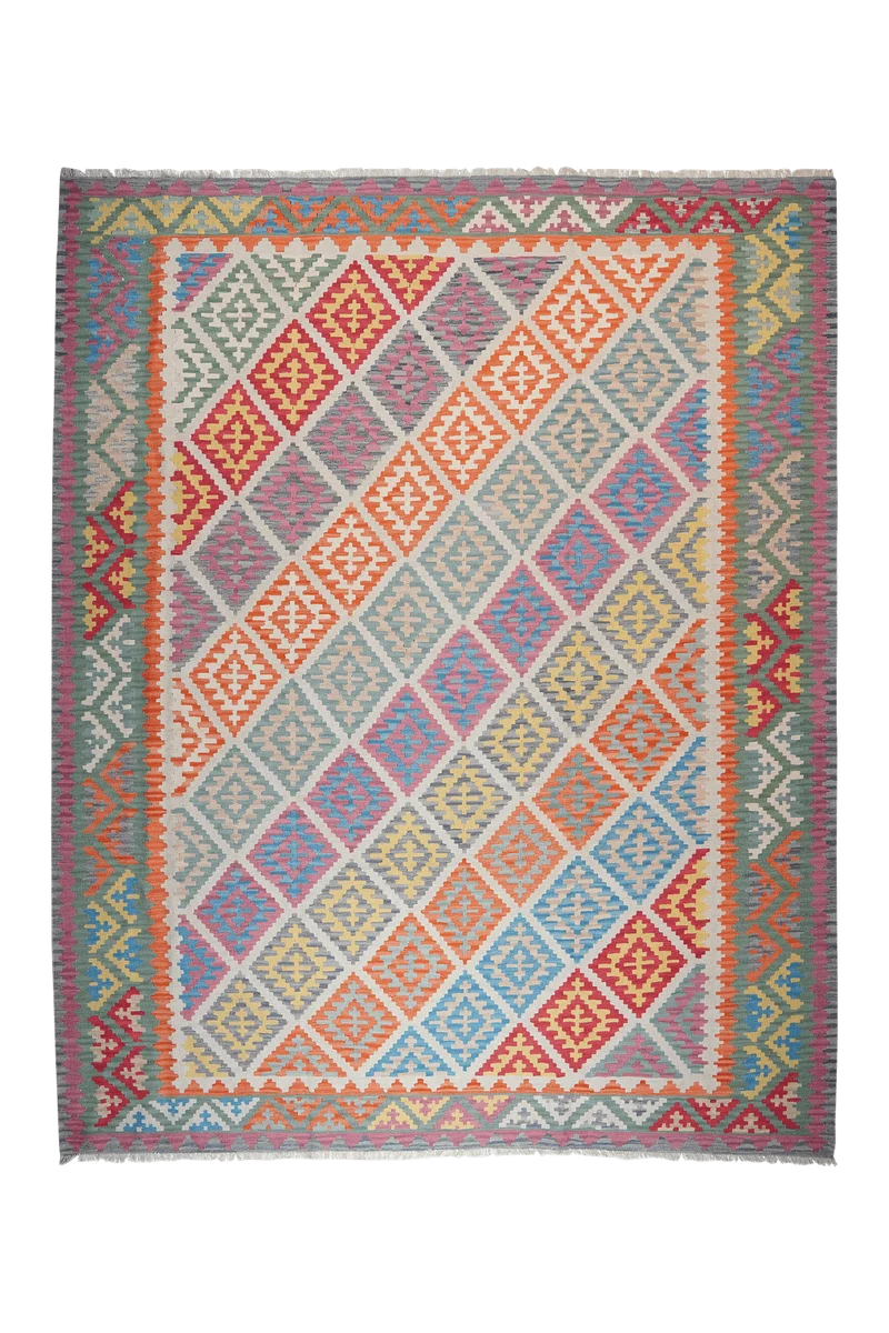 Kelim Gashgai · Handgewebt – Beige, 383x308 cm