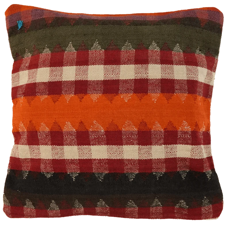 Kelim Kissen · Handgefertigt – Bunt, 65x65 cm