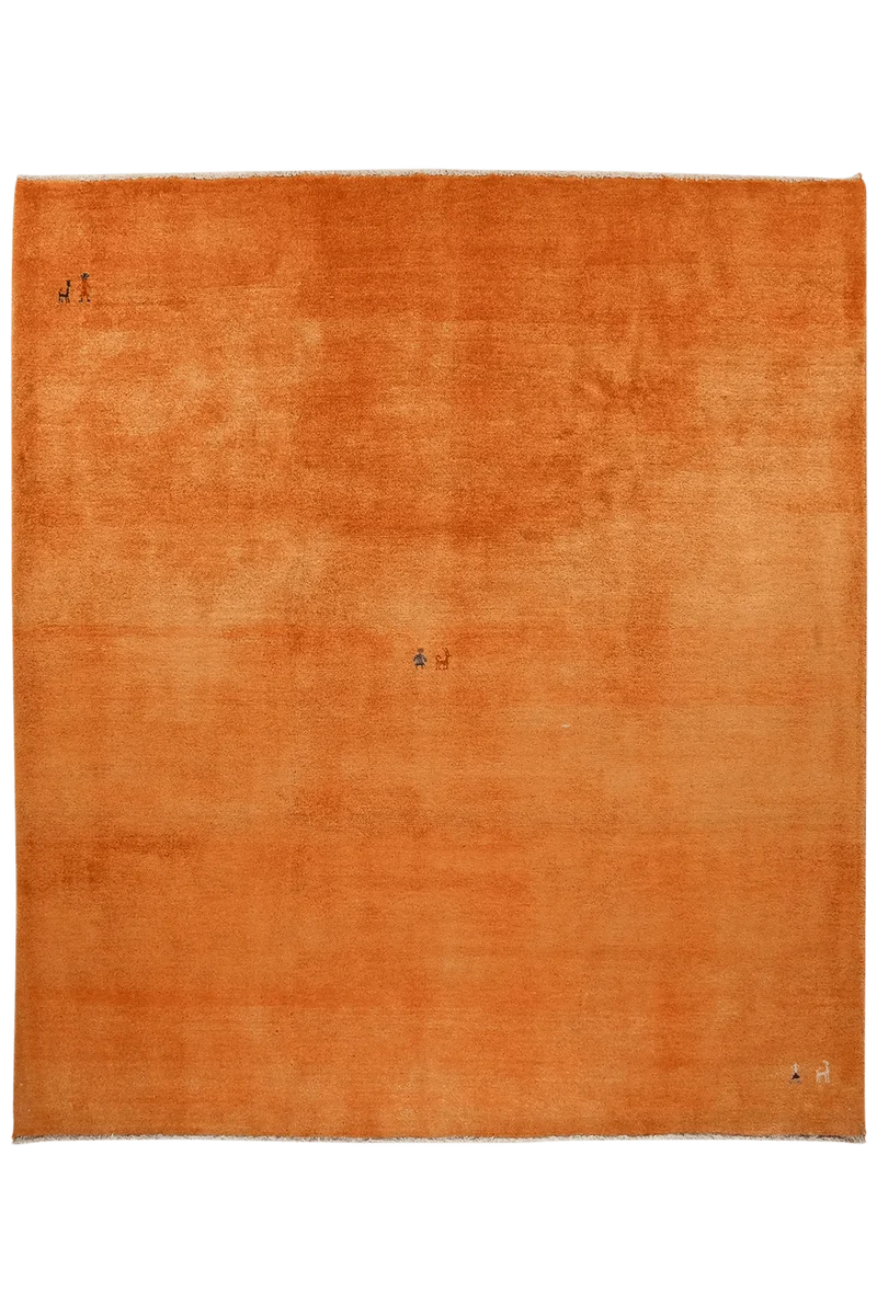 Gabbeh · Handgeknüpft – Orange, 275x247 cm
