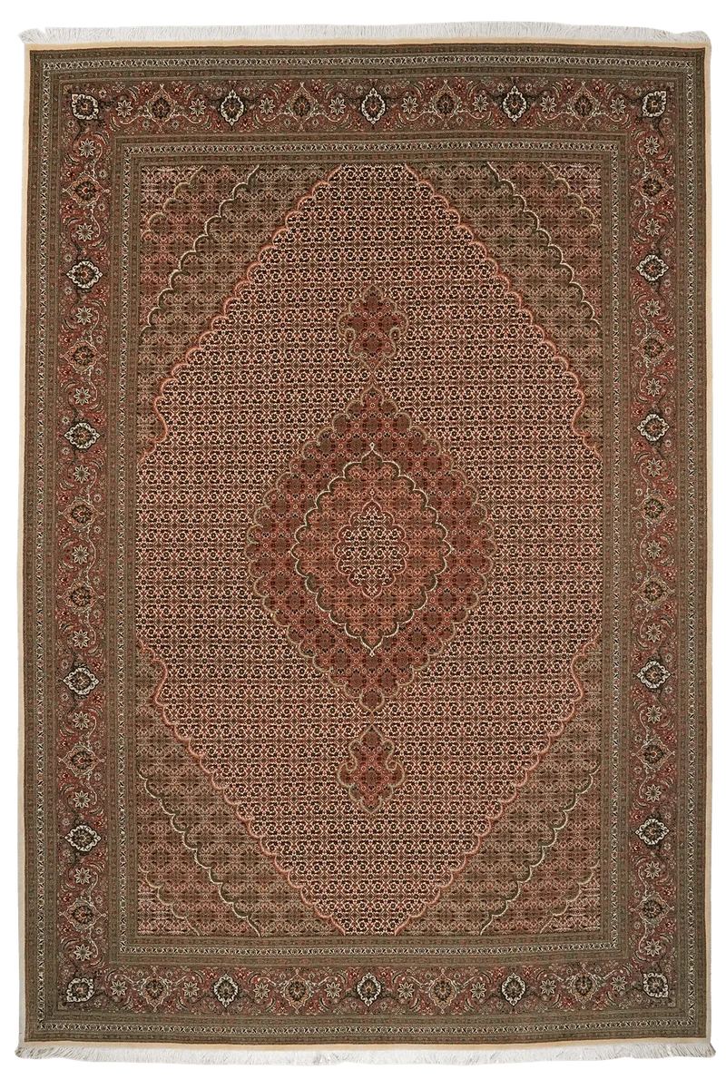 Tabriz 50 Raj · Handgeknüpft – Braun, 302x206 cm
