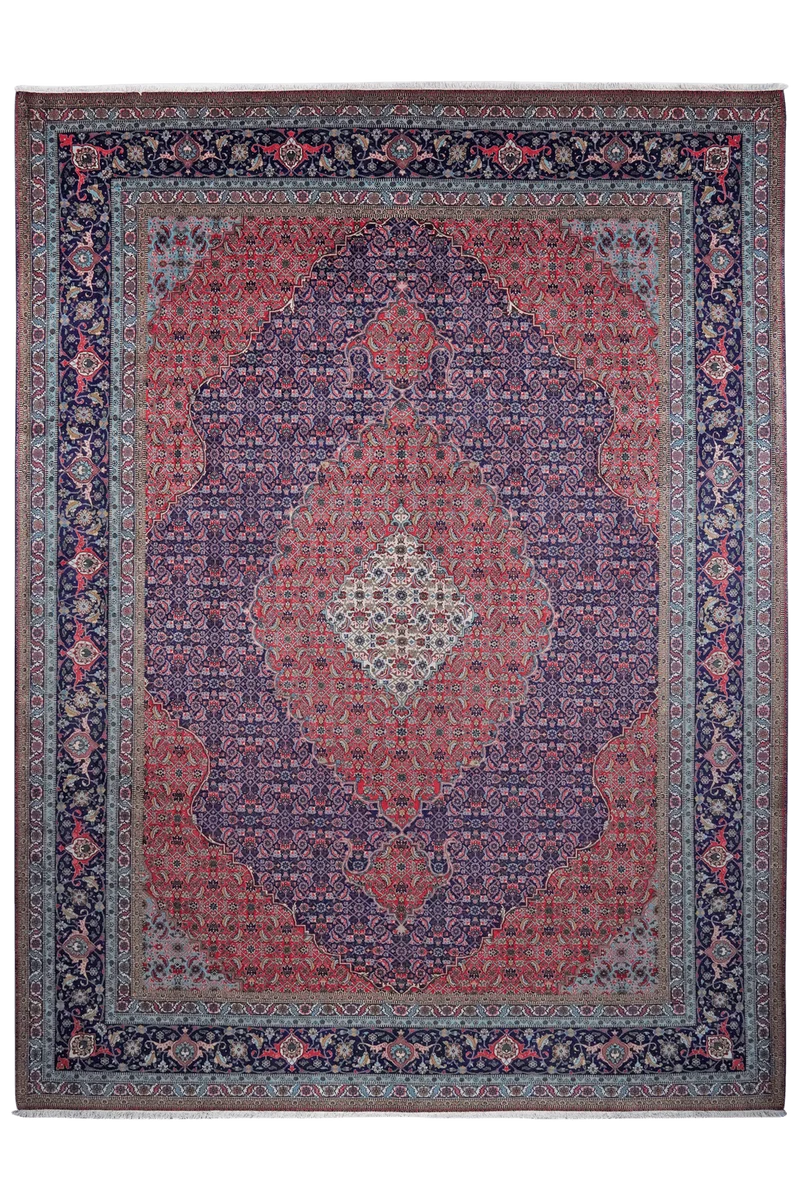 Tabriz Old · Handgeknüpft – Blau, 395x300 cm