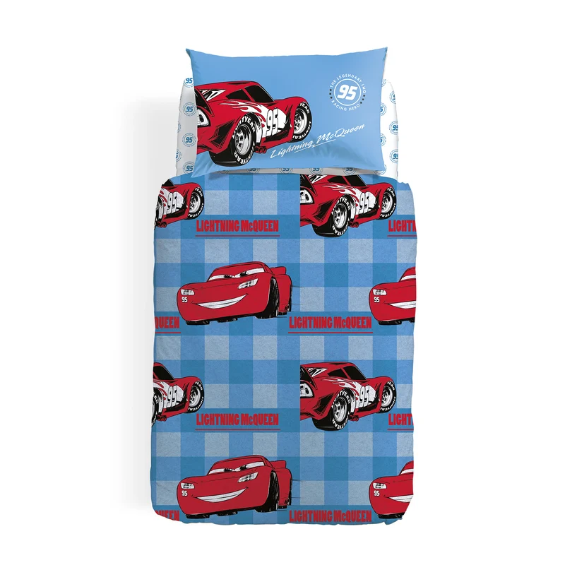 Completo Copripiumino in Cotone Cars 95 Cartoons Ragazzo