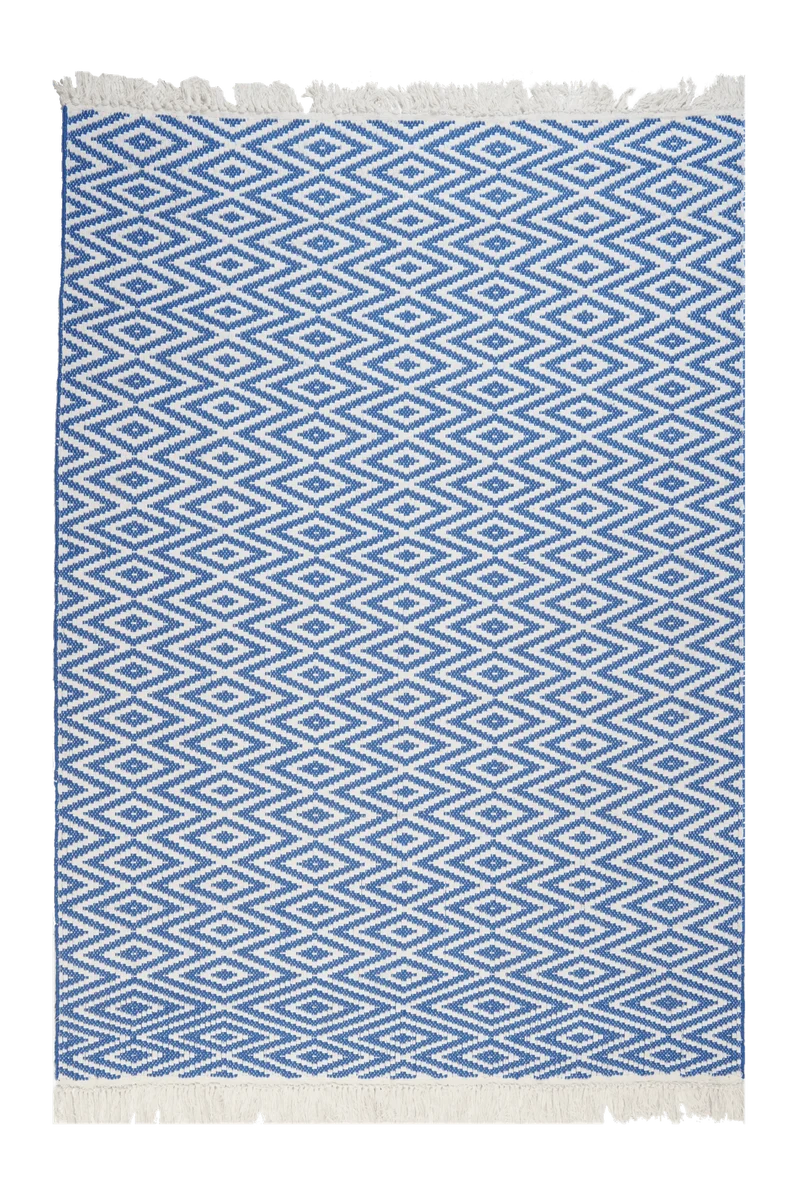 Dhurrie · Handgewebt – Blau, 160x230 cm