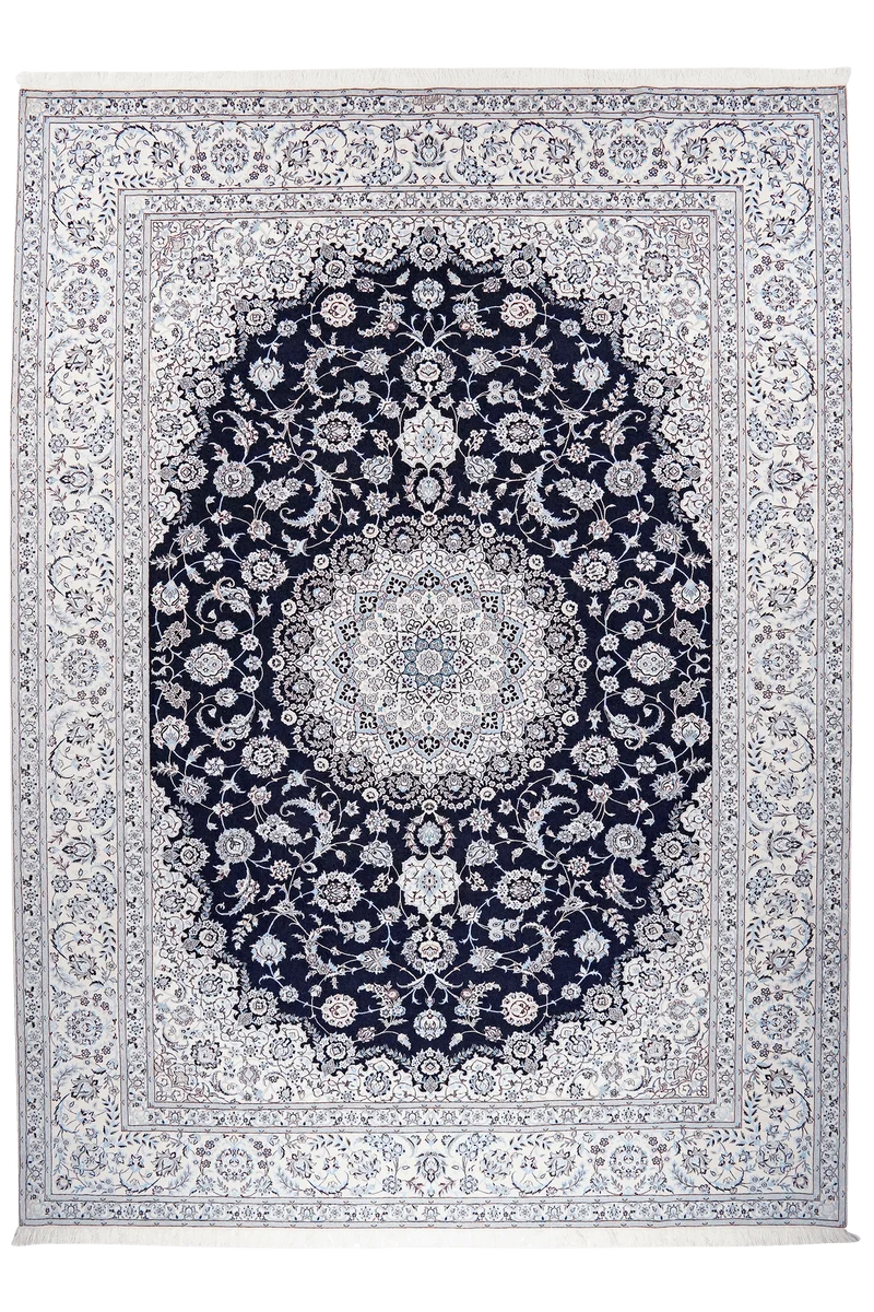 Nain 6La · Handgeknüpft – Blau, 361x261 cm