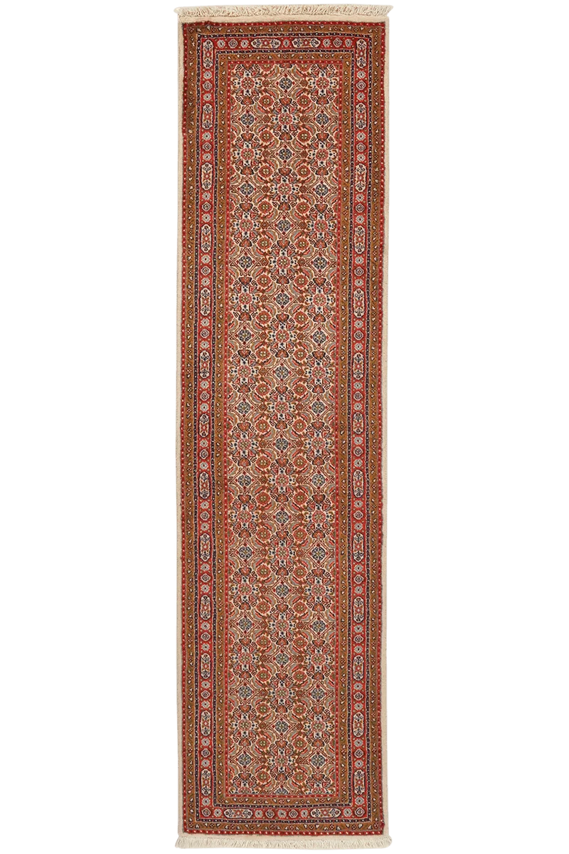 Moud Mahi · Handgeknüpft – Beige, 195x49 cm