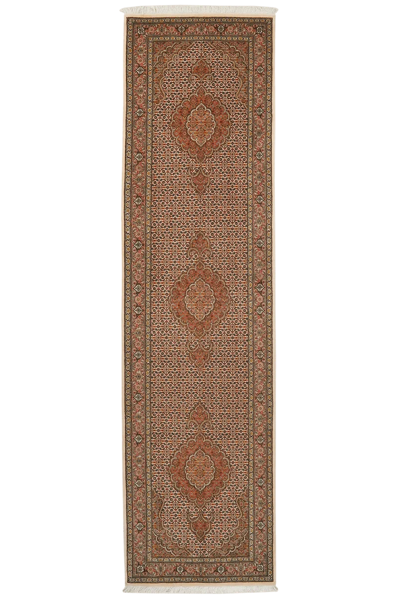 Tabriz 50 Raj · Handgeknüpft – Braun, 315x83 cm