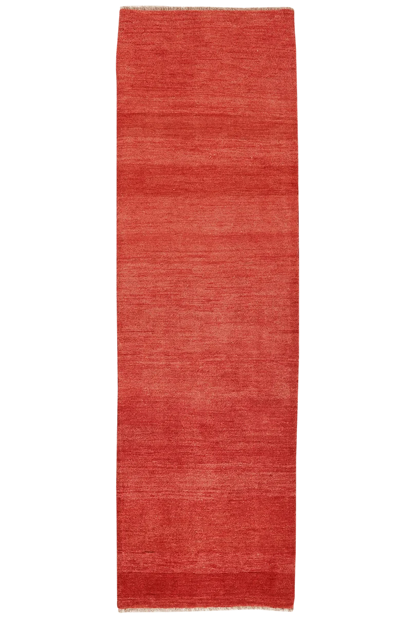 Gabbeh · Handgeknüpft – Rot, 295x90 cm