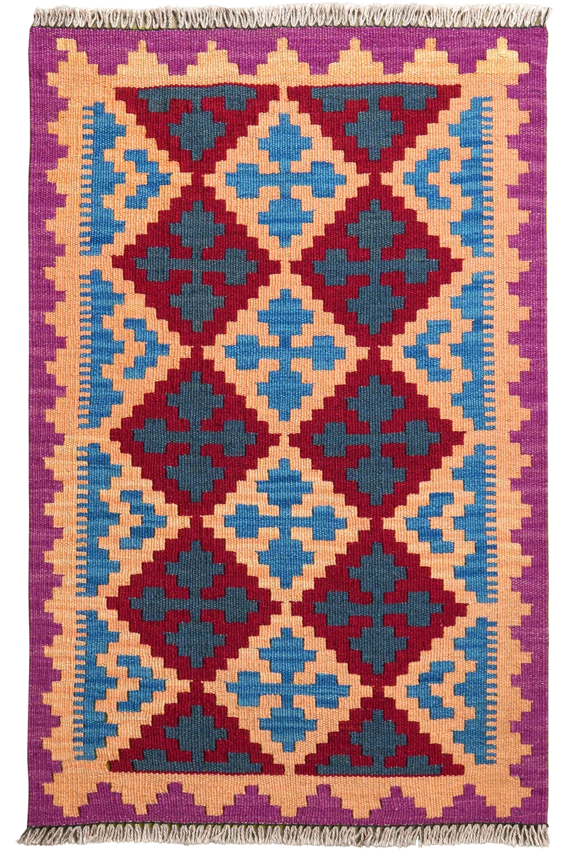 Kelim Gashgai · Handgewebt – Beige, 103x64 cm