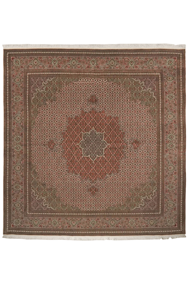 Tabriz 50 Raj · Handgeknüpft – Braun, 248x244 cm
