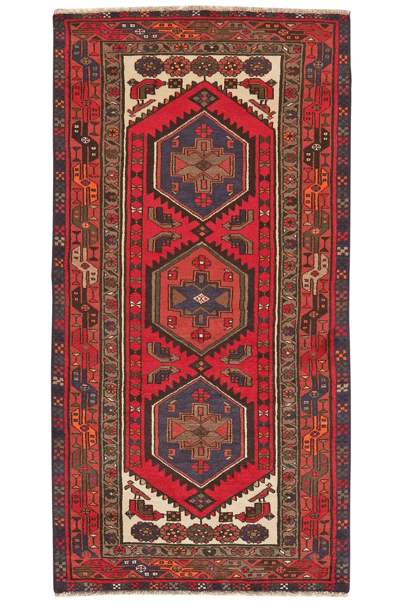 Khamseh · Handgeknüpft – Rot, 192x98 cm