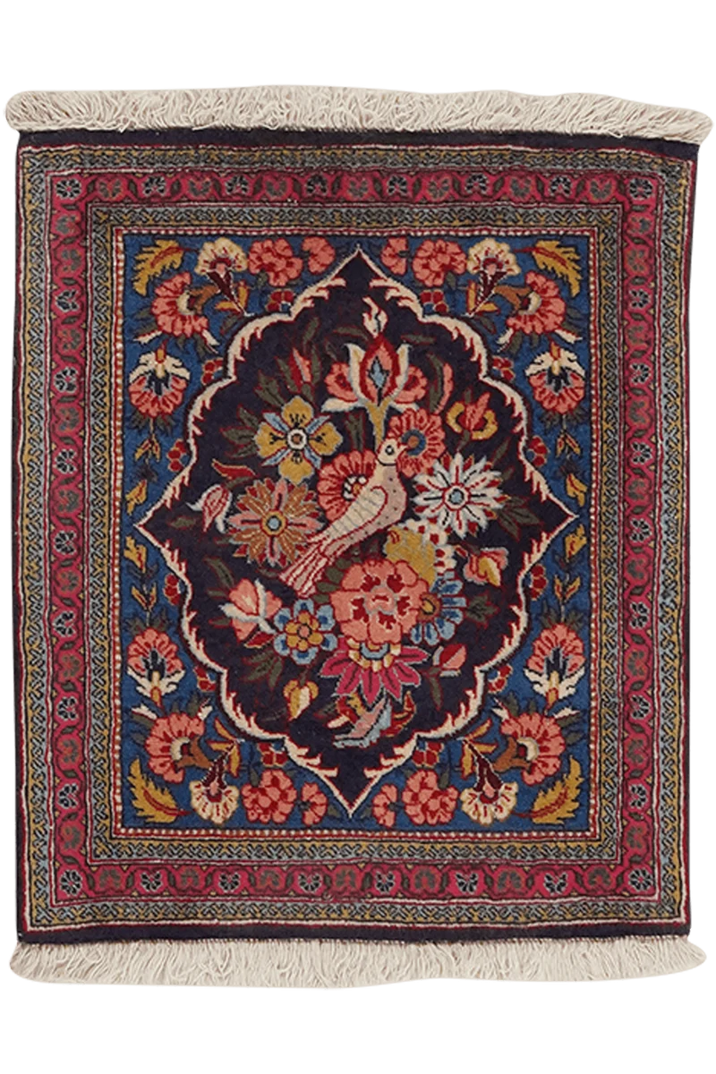 Kashan · Handgeknüpft – Blau, 54x46 cm