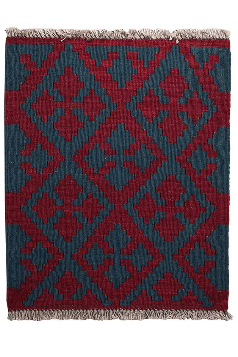 Kelim Gashgai · Handgewebt – Rot, 81x67 cm