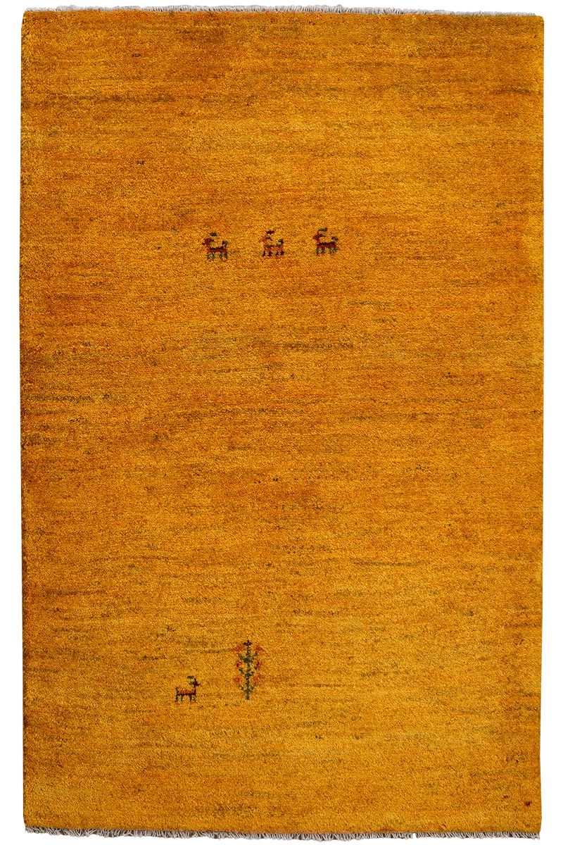 Gabbeh · Handgeknüpft – Gelb, 149x95 cm