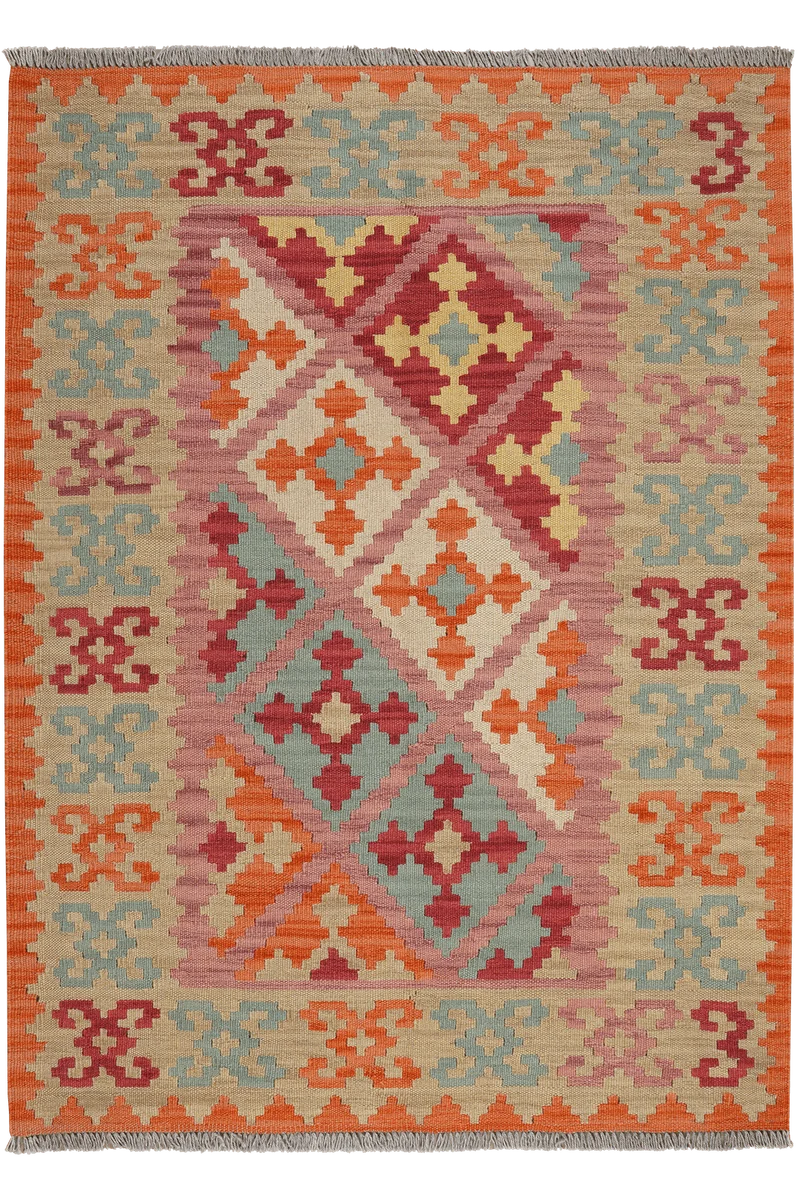Kelim Gashgai · Handgewebt – Rosa, 166x122 cm