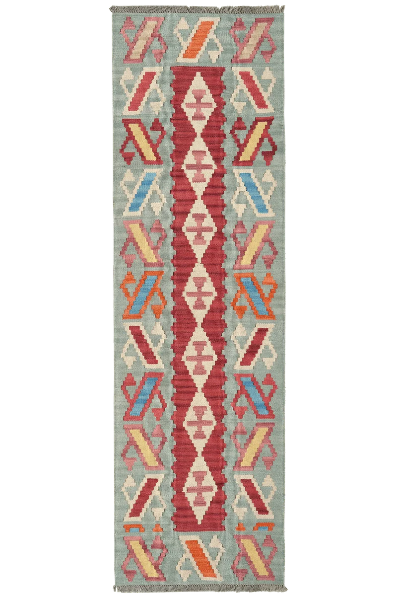 Kelim Gashgai · Handgewebt – Bunt, 194x58 cm