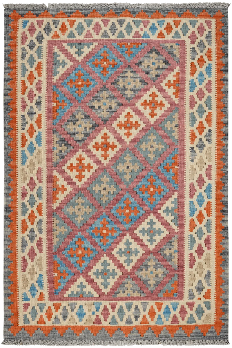 Kelim Gashgai · Handgewebt – Rosa, 179x121 cm