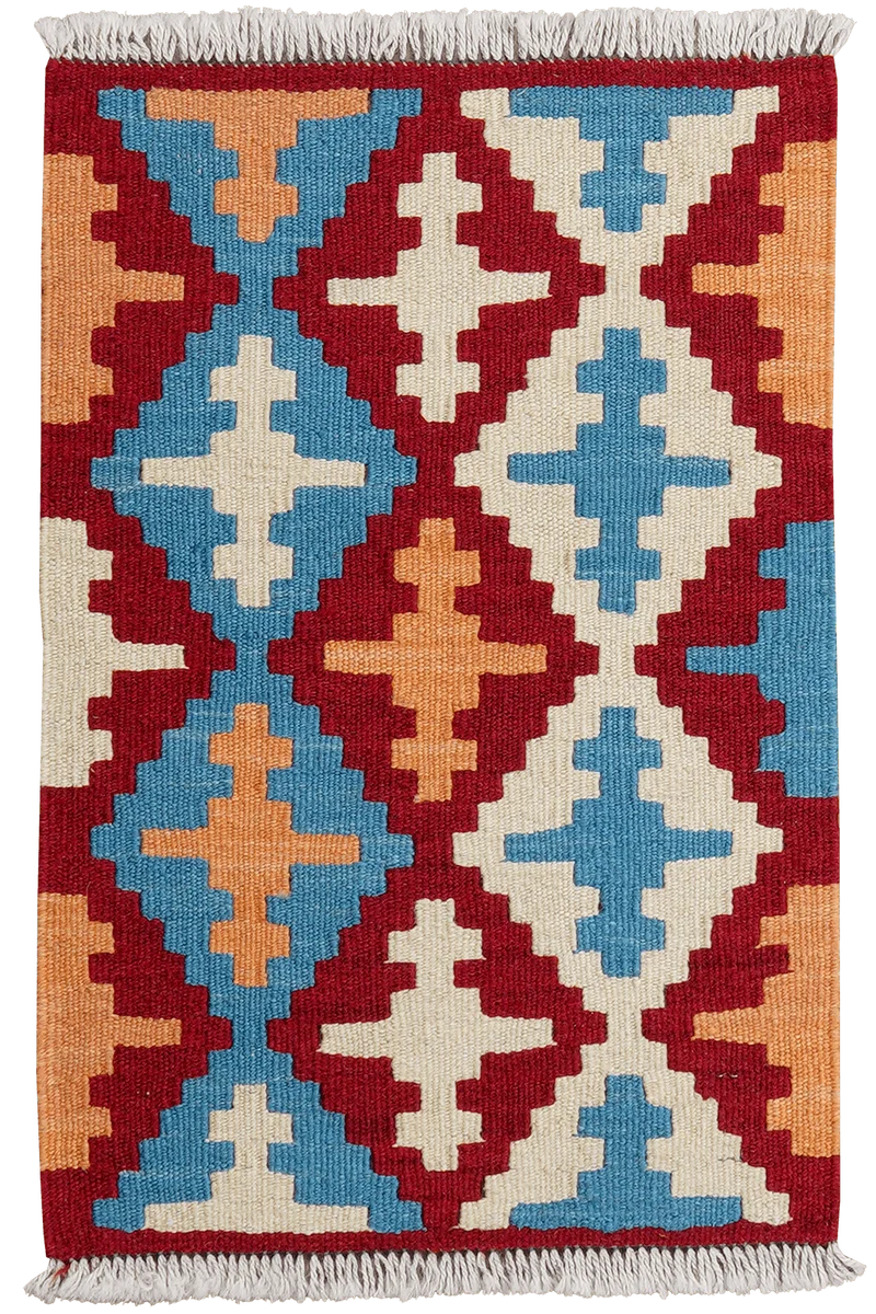 Kelim Gashgai · Handgewebt – Rot, 61x42 cm