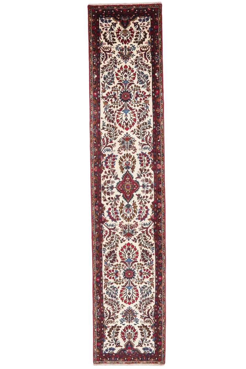 Mehreban · Handgeknüpft – Beige, 401x81 cm
