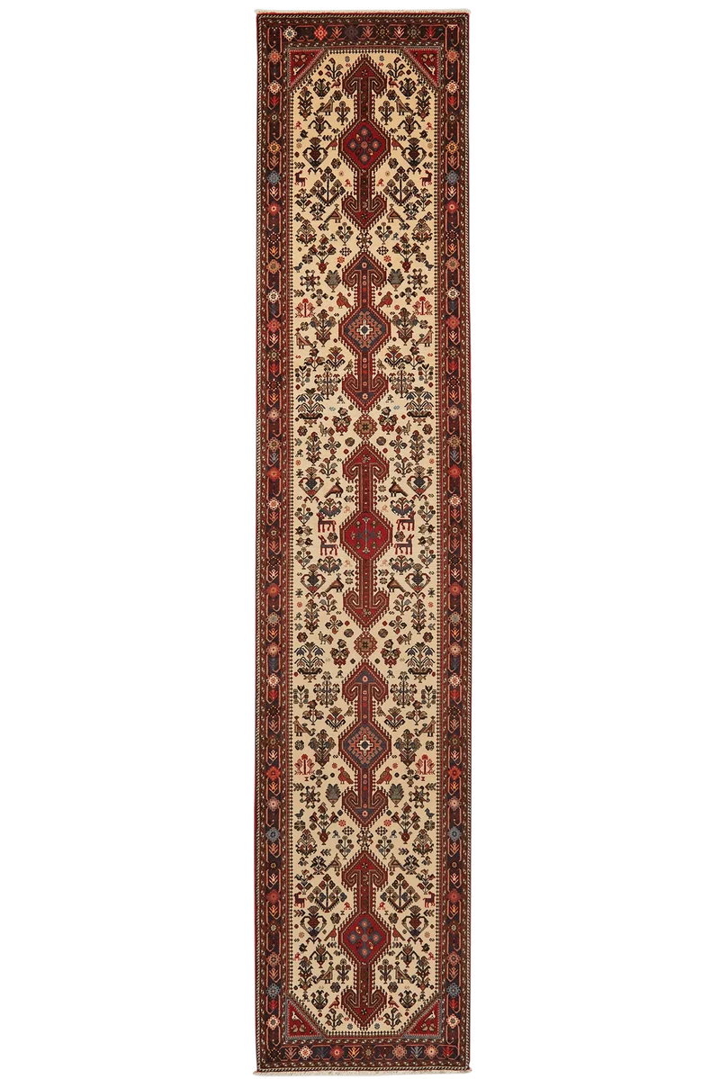 Nasrabad · Handgeknüpft – Beige, 395x80 cm