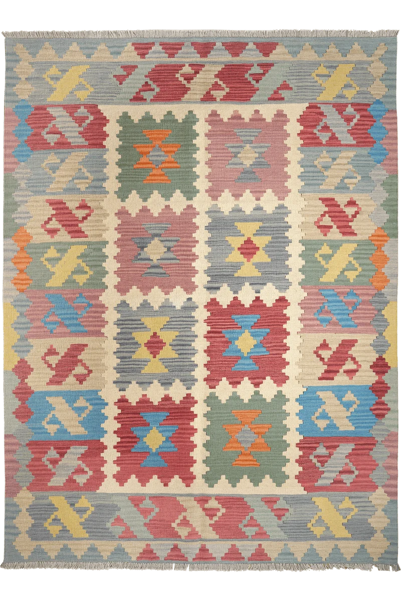 Kelim Gashgai · Handgewebt – Beige, 238x170 cm